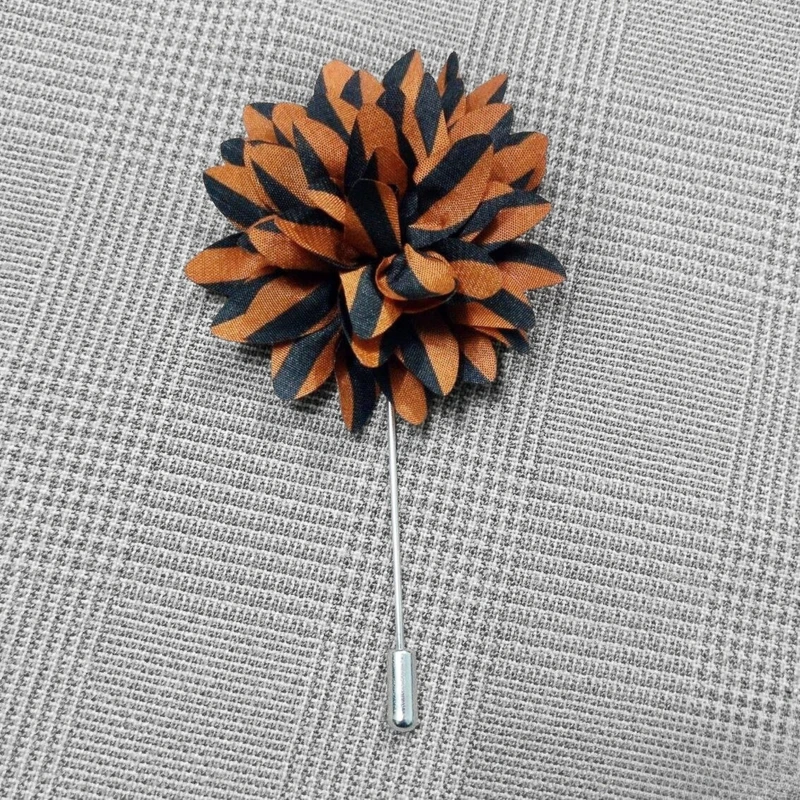 Striped Flower Lapel Pin. FLP-2