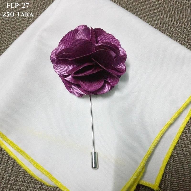 Glossy Solid Color Floral Lapel Pin. FLP-5