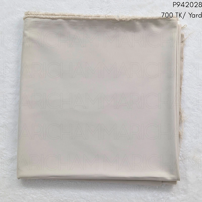Cream Stretchable Color Bottom Fabric P942028