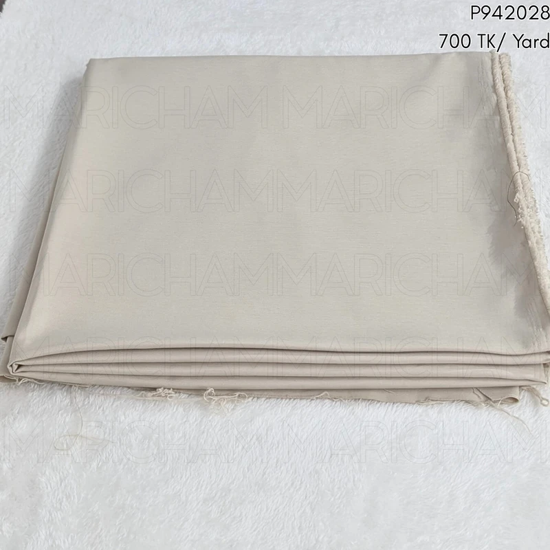 Cream Stretchable Color Bottom Fabric P942028 - Image 3