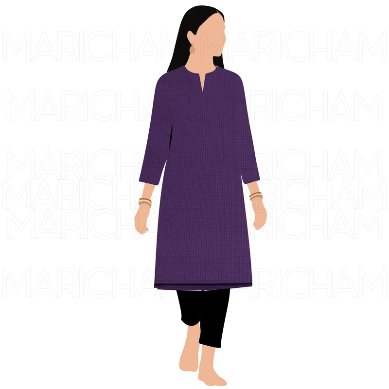 Purple Color Viscose Stretchable Fabric F942097 - Image 8