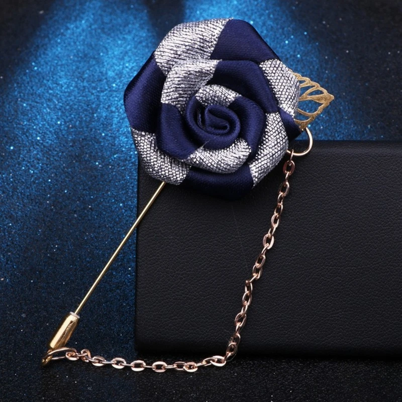 Floral Lapel Pin With Golden Metal Flower. FLP-18 - Image 7