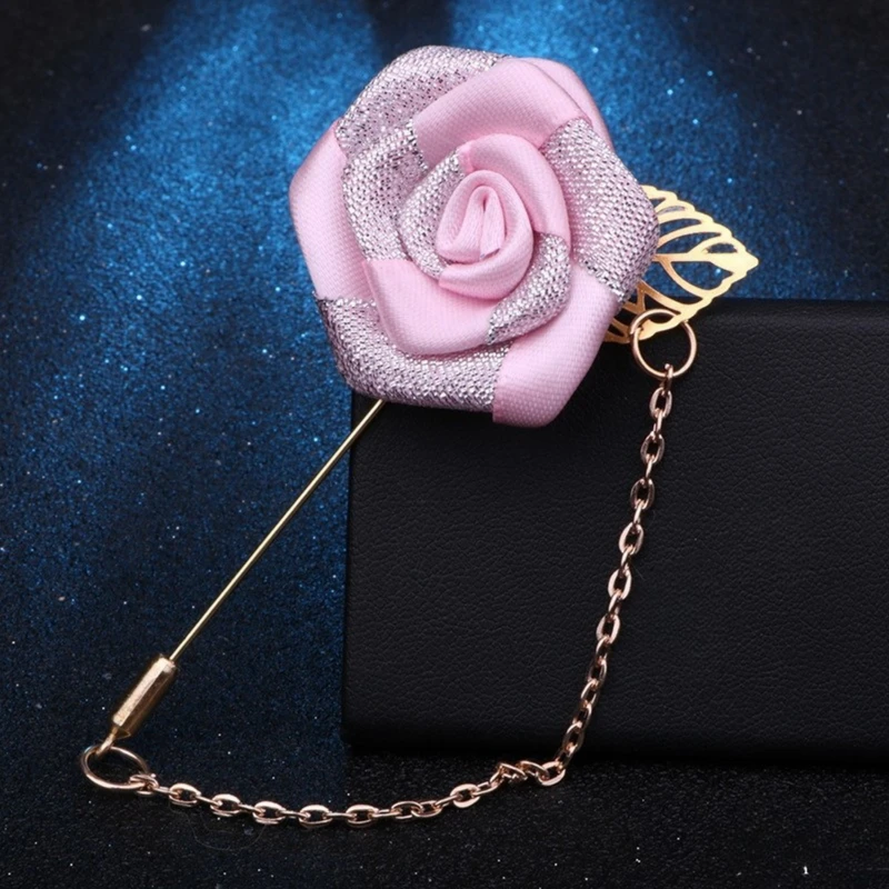 Floral Lapel Pin With Golden Metal Flower. FLP-18 - Image 8