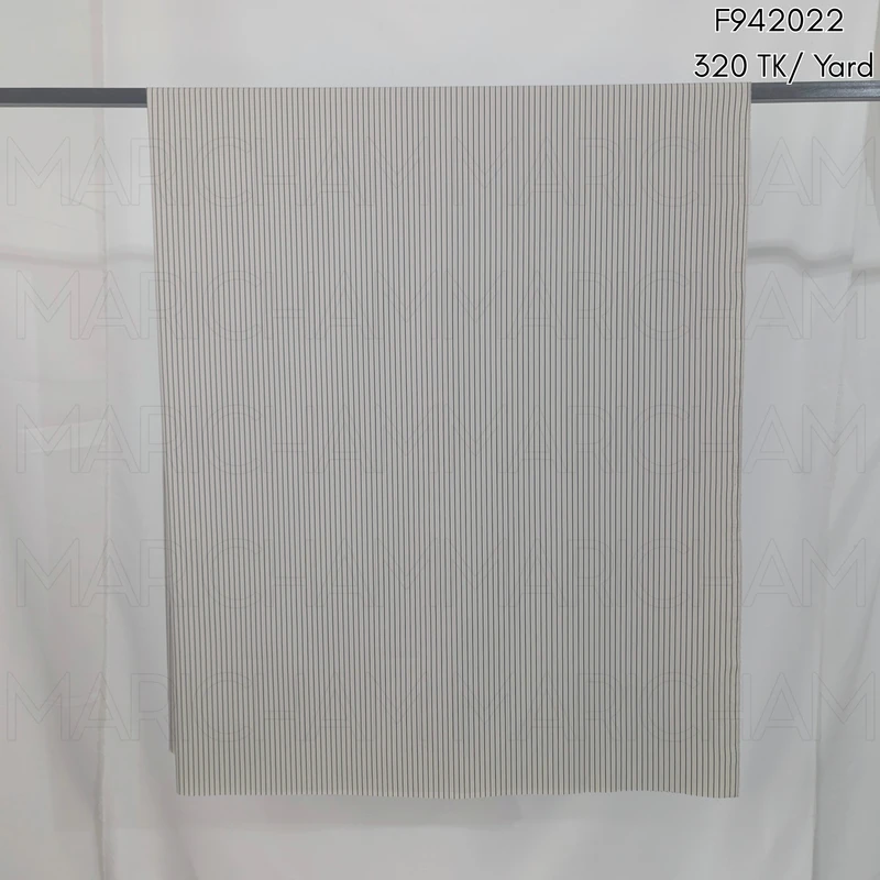 Grey-Black Seamless Striped Cotton Fabric F942022 - Image 4