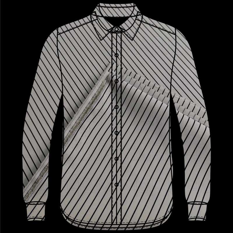 Grey-Black Seamless Striped Cotton Fabric F942022 - Image 5
