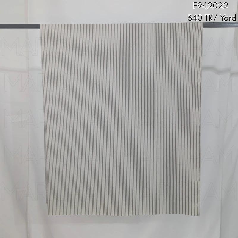 Grey-Black Seamless Striped Cotton Fabric F942022 - Image 4