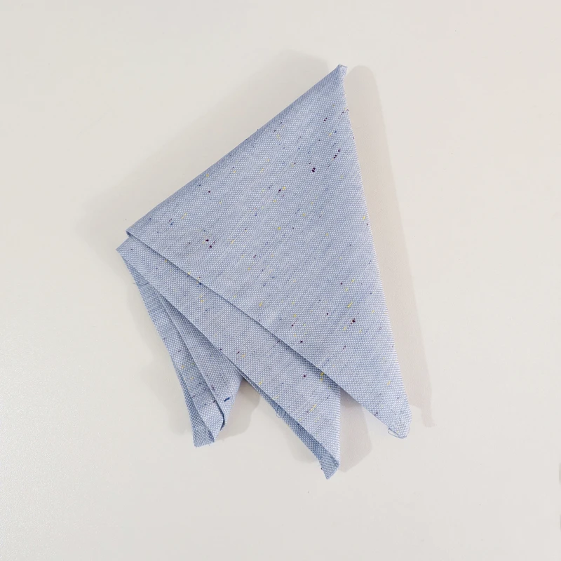 Classic Self Textures On Sky Blue Color 13x13 Pocket Square. PS-13033