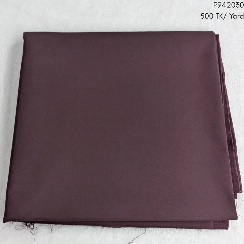 Dark Maroon Cotton Stretchable Bottom Fabric P942030