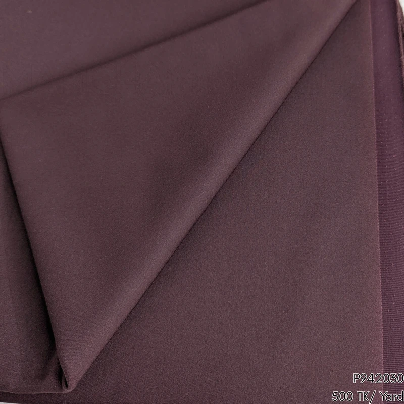 Dark Maroon Cotton Stretchable Bottom Fabric P942030 - Image 3