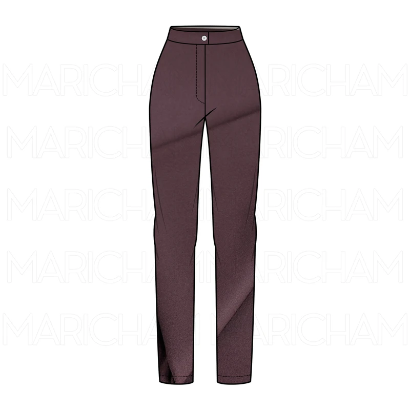 Dark Maroon Cotton Stretchable Bottom Fabric P942030 - Image 6