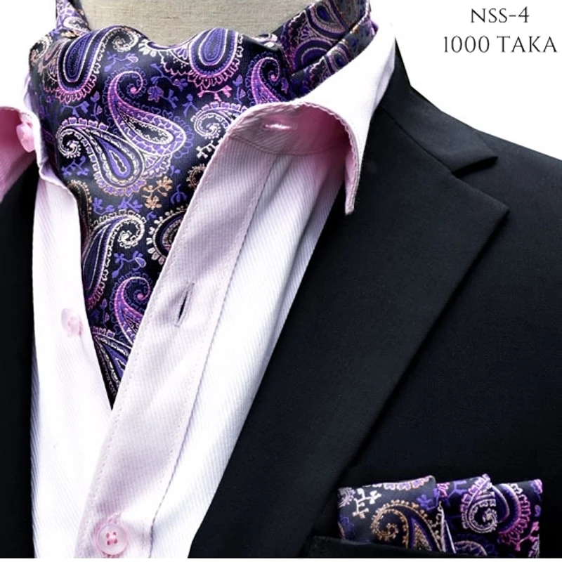 Paisley Cravat & Pocket Square Set. NSS-4