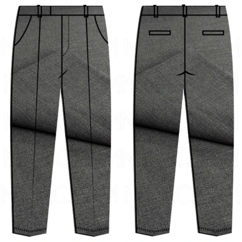 Dark Grey Stretchable Bottom Fabric P9420256 - Image 9