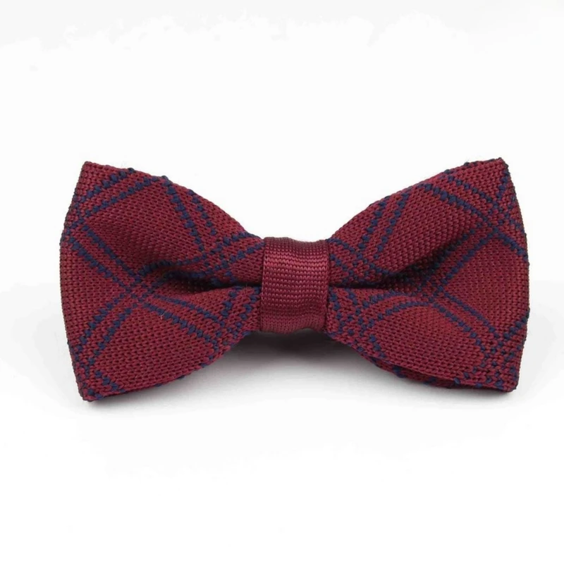 Checkered Knitted Bow Tie. Bow-6 - Image 3