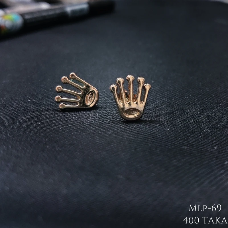 Golden Rolex Crown Metal Lapel Pin. MLP-69
