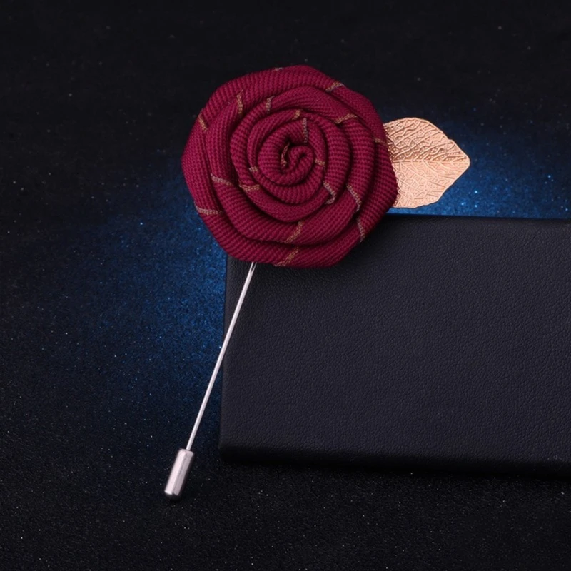Floral Lapel Pin With Golden Metal Flower. FLP-19 - Image 7