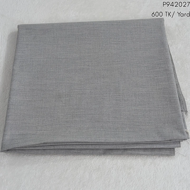 Silver Grey Stretchable Bottom Fabric P942027 - Image 3