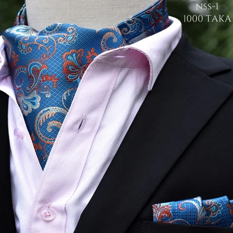Paisley Cravat & Pocket Square Set. NSS-1