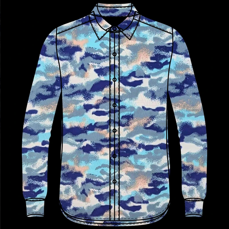 Multicolor Camouflage Design Stretchable Fabric F942063 - Image 6
