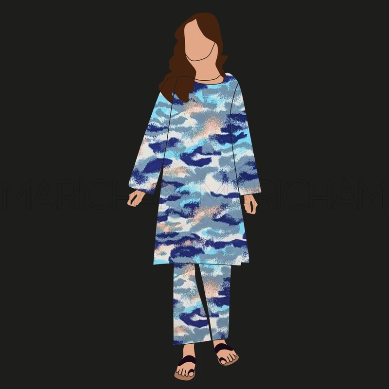 Multicolor Camouflage Design Stretchable Fabric F942063 - Image 7