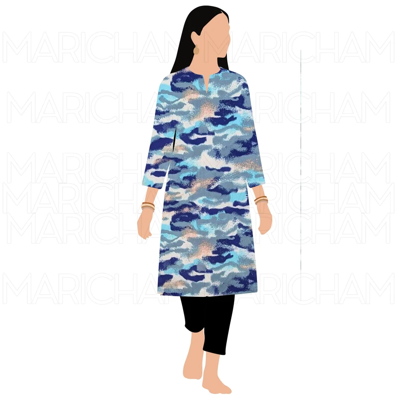 Multicolor Camouflage Design Stretchable Fabric F942063 - Image 8