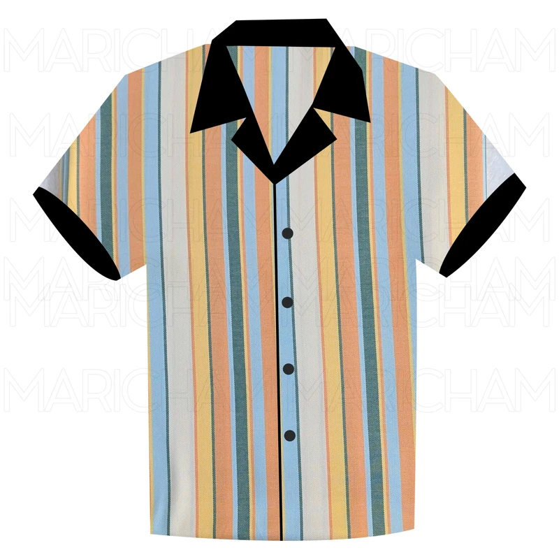 Multicolor Striped Cotton Fabric F942051 - Image 5