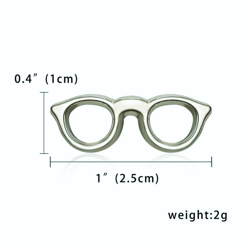 Silver Sunglass Shaped Metal Lapel Pin. MLP-32
