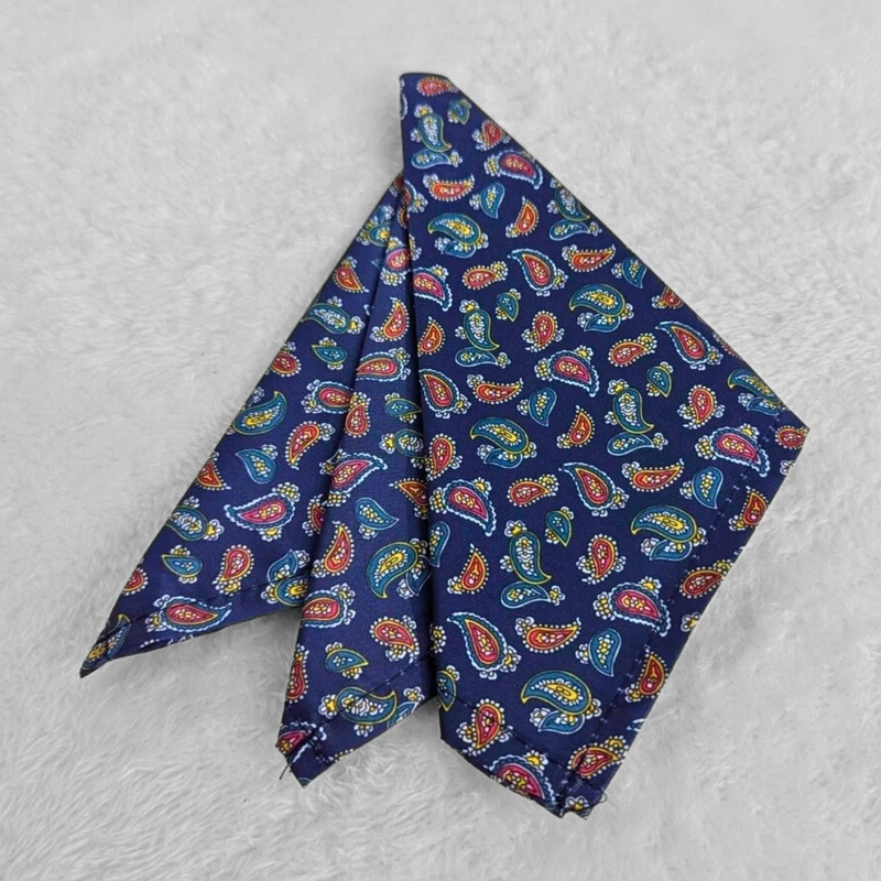 Blue Paisley 13x13 Pocket Square. PS-13064