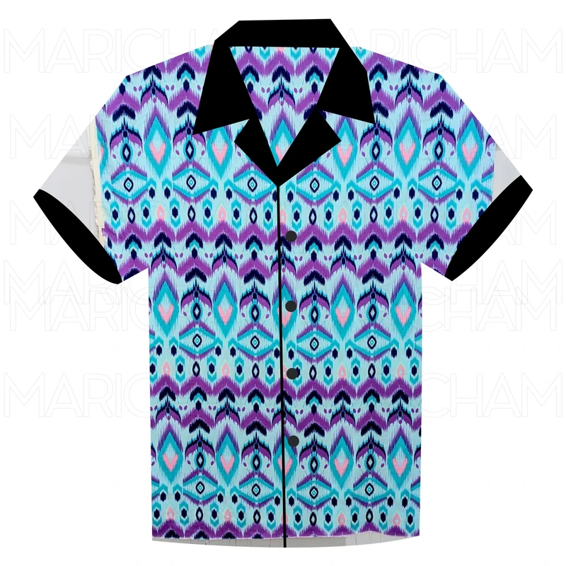 Multicolor Ethnic Ikat Pattern Multicolor  Fabric F942038 - Image 7