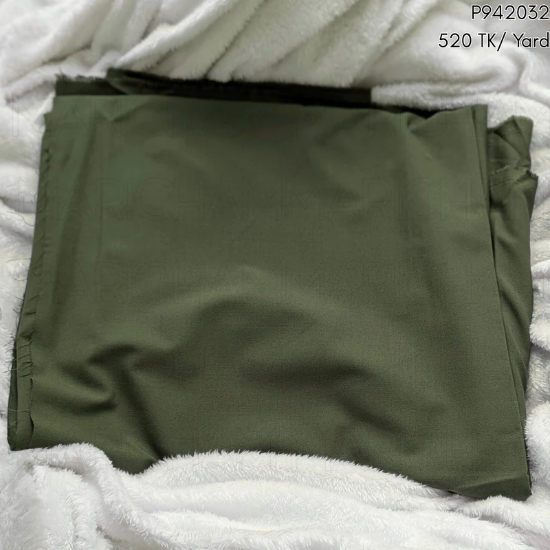 Olive Cotton Stretchable Bottom Fabric P942032
