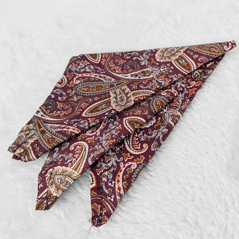 Burgundy Paisley 13x13 Pocket Square. PS-13067
