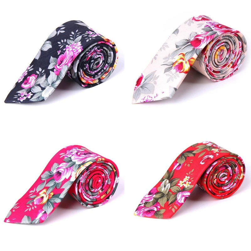 Cotton Floral Tie. TIE-2