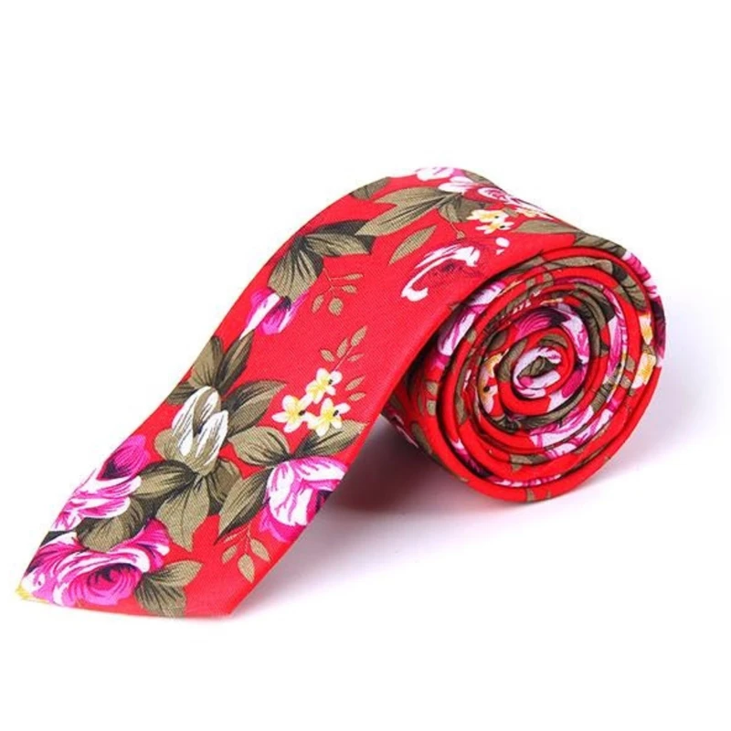 Cotton Floral Tie. TIE-2