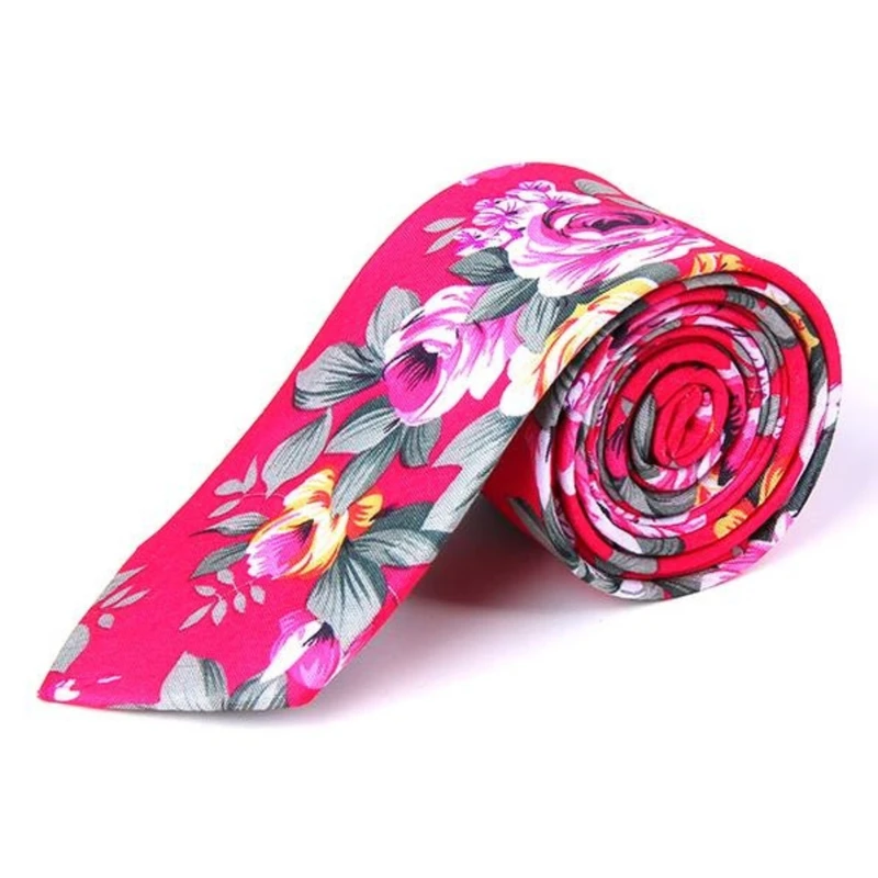Cotton Floral Tie. TIE-2 - Image 3
