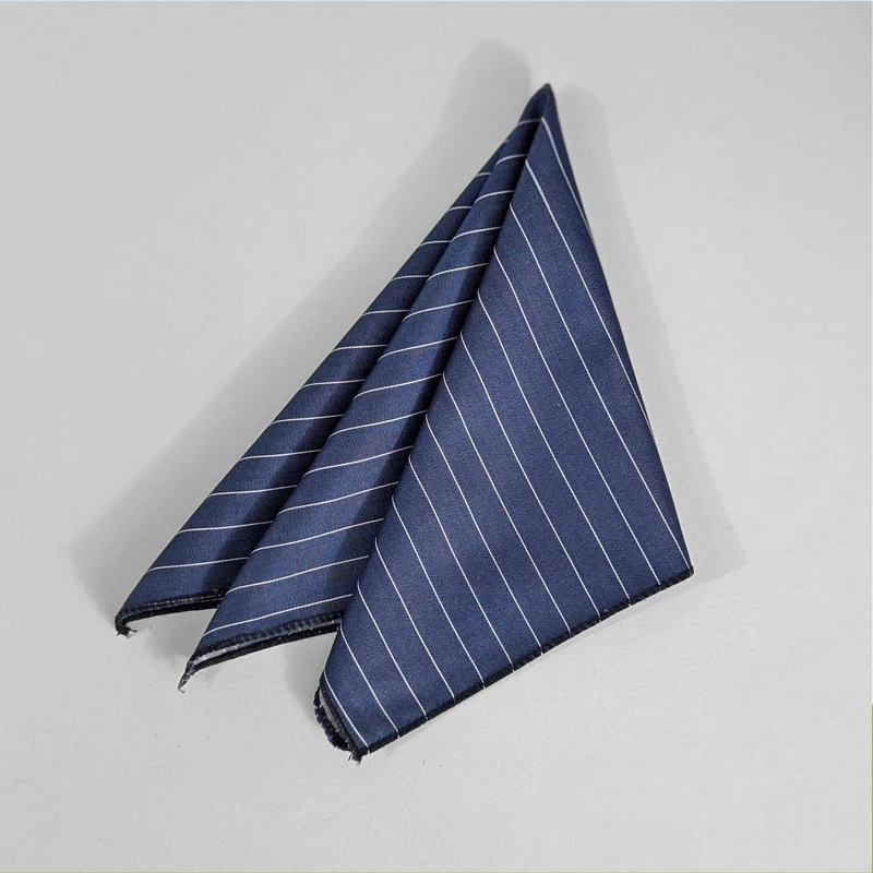 Blue Striped 13x13 Pocket Square. PS-13029