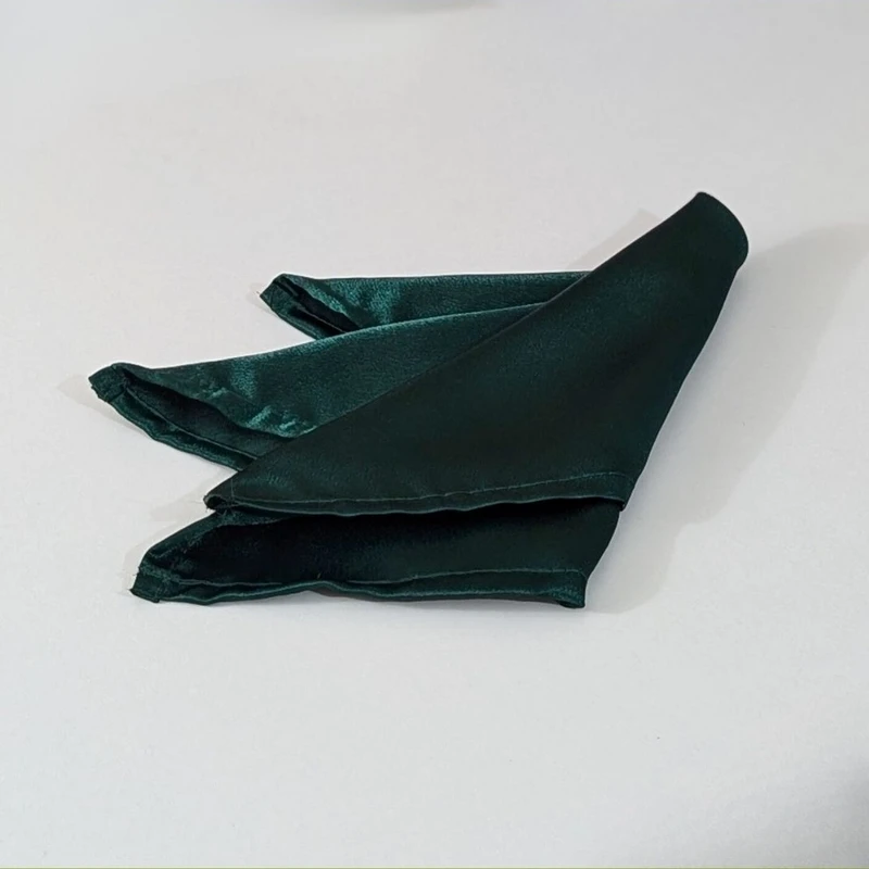 Bottle Green Color Satin 13x13 Pocket Squares. PS-13062