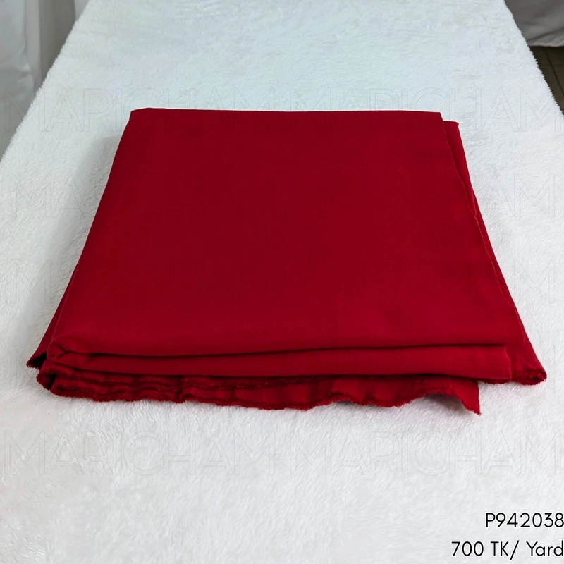 Red Cotton Stretchable Bottom Fabric P942038