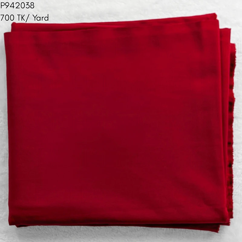 Red Cotton Stretchable Bottom Fabric P942038