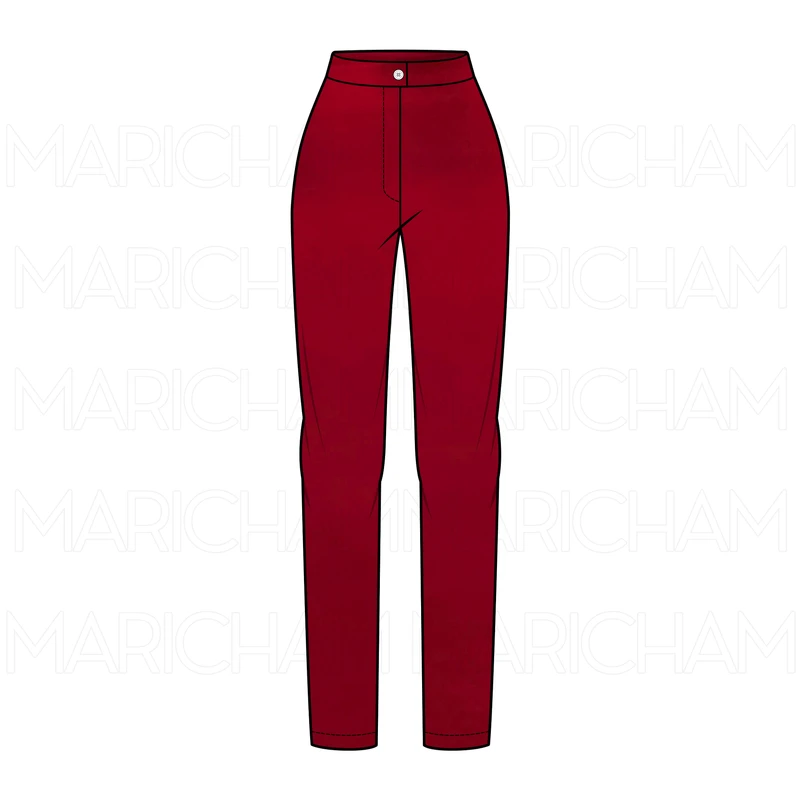Red Cotton Stretchable Bottom Fabric P942038 - Image 5