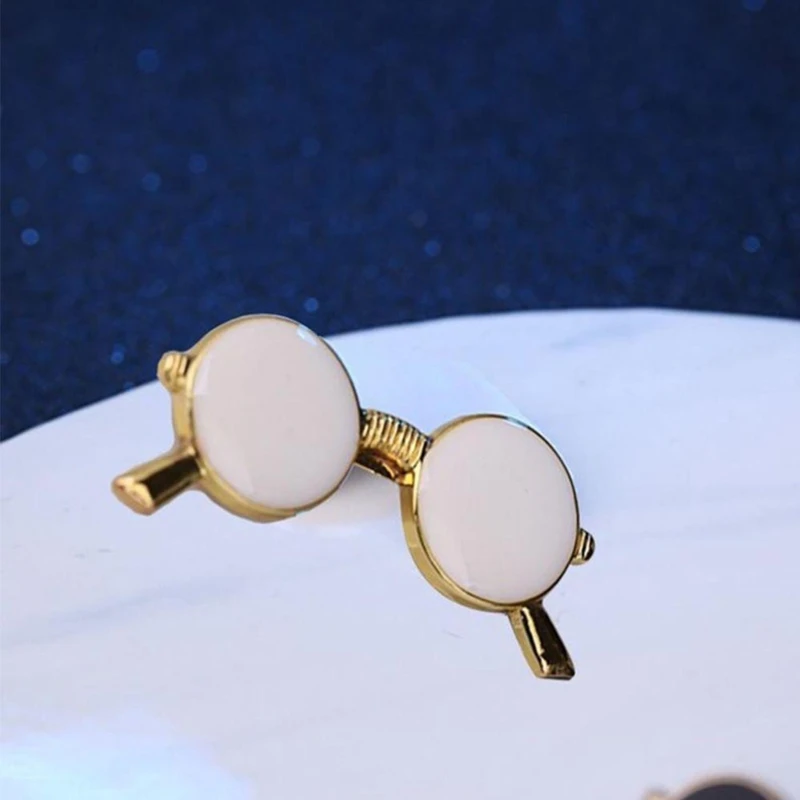 Round Sunglass Shaped Metal Lapel Pin With Golden Frame. MLP-30 - Image 3