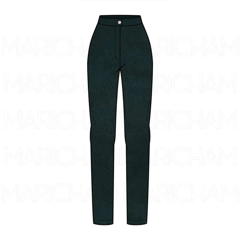Bottle Green Cotton Stretchable Bottom Fabric P942037 - Image 4