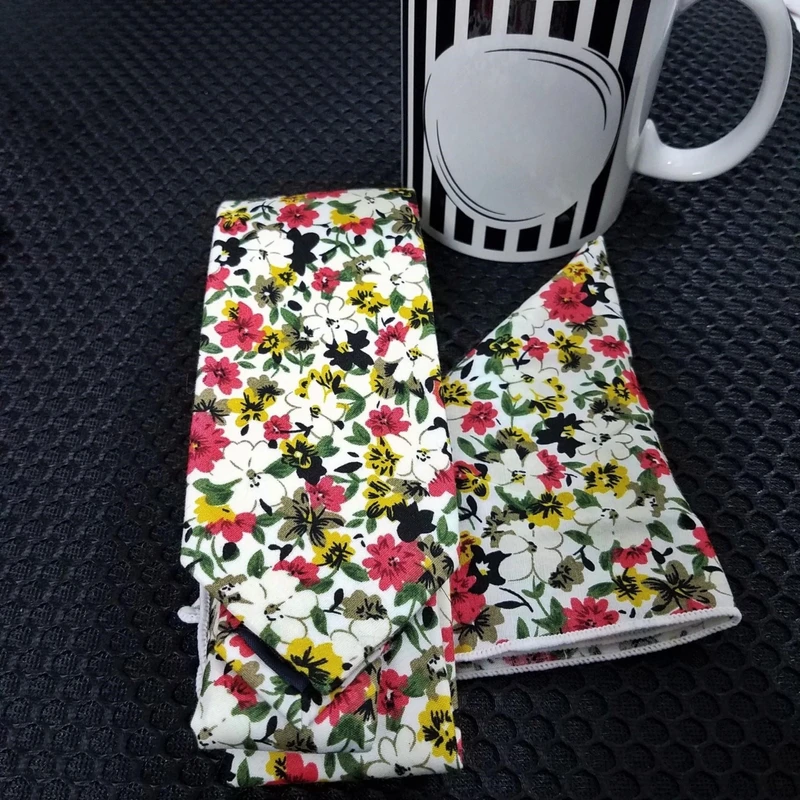 Floral Tie & Pocket Square Combo. TS-2