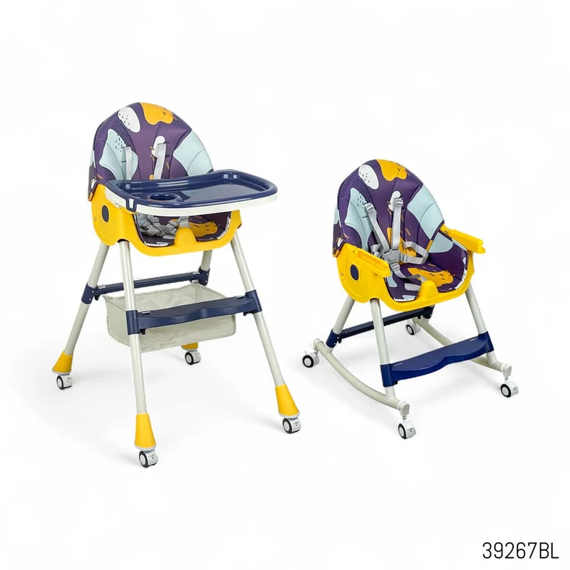 Multifunctional 2 Step Racking Baby Feeding High Chair