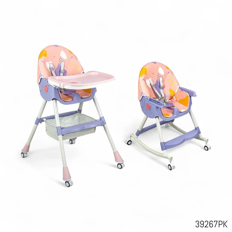 Multifunctional 2 Step Racking Baby Feeding High Chair - Image 3