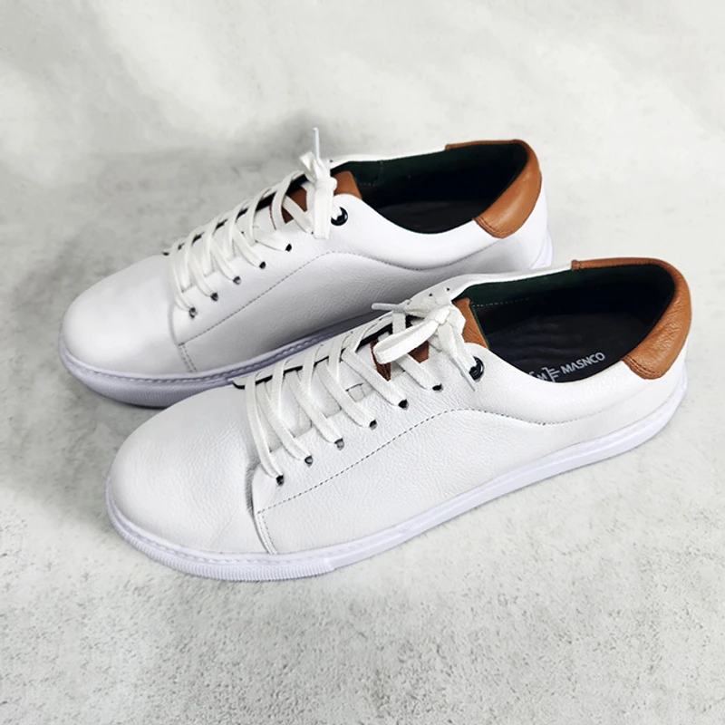 Men’s Premium Leather Sneaker in White
