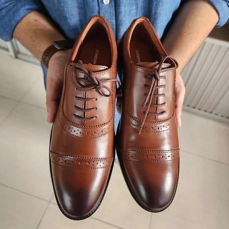 Comfortable Work Shoes for Office in Brown