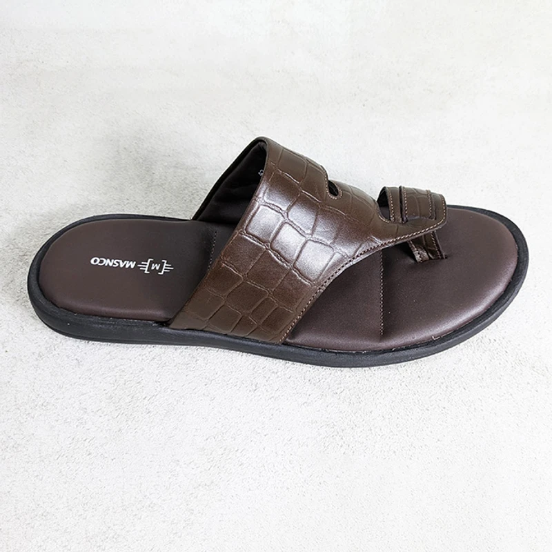 Men’s Leather Sandal in Brown