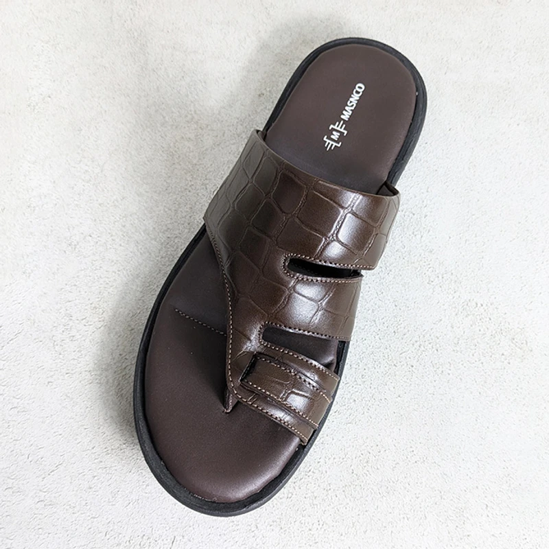 Men’s Leather Sandal in Brown - Image 7