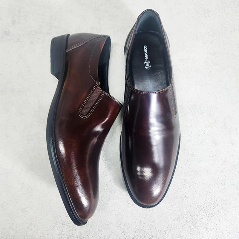 Easy to Wear Leather Shoe (Elastic on the Sides) - Image 4