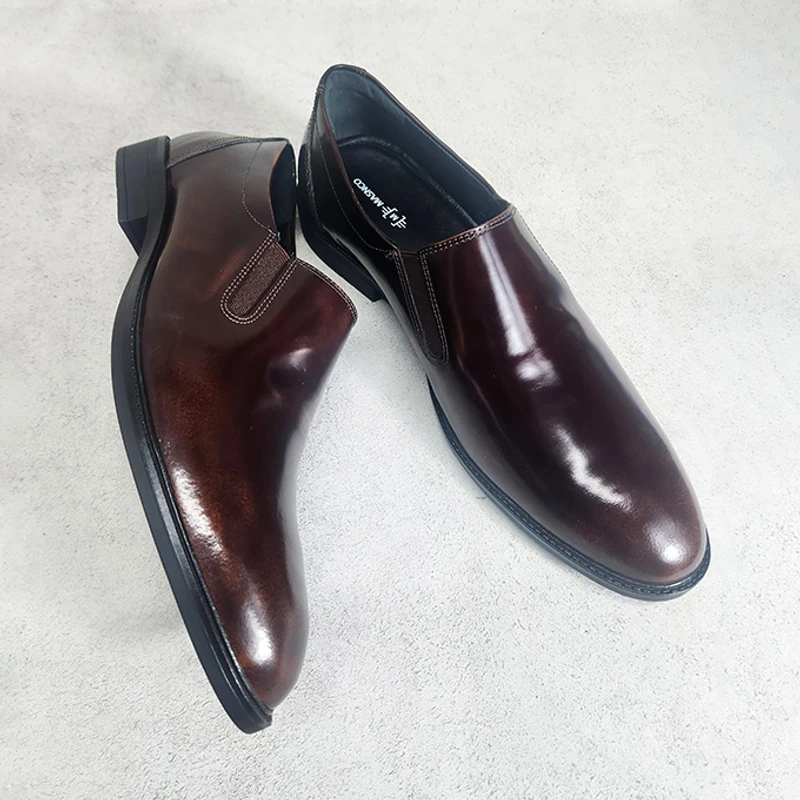 Easy to Wear Leather Shoe (Elastic on the Sides) - Image 5