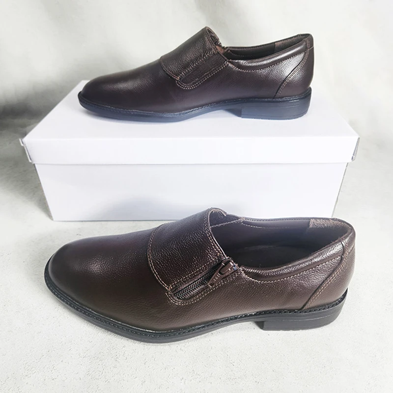 Easy to Wear Leather Shoe (Elastic & Chain on the Sides) - Image 4